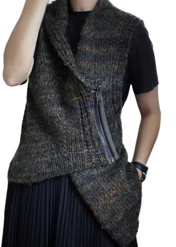 Dames Asymmetrisch Vest met Ritssluiting 0