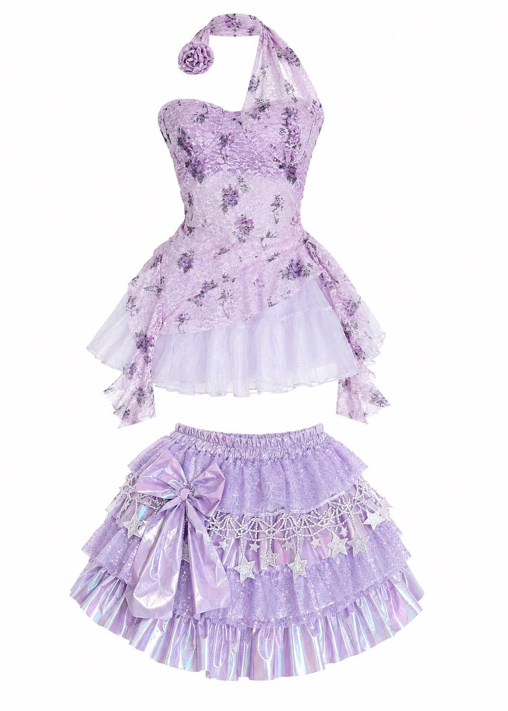 Dames Asymmetrische Jarretelrok Met Pailletten 4