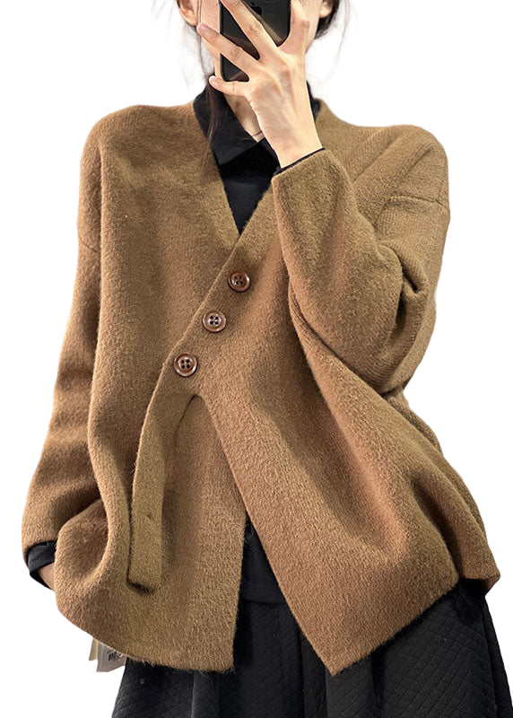 Dames Asymmetrische Trui van Dikke Kasjmier voor de Winter 0