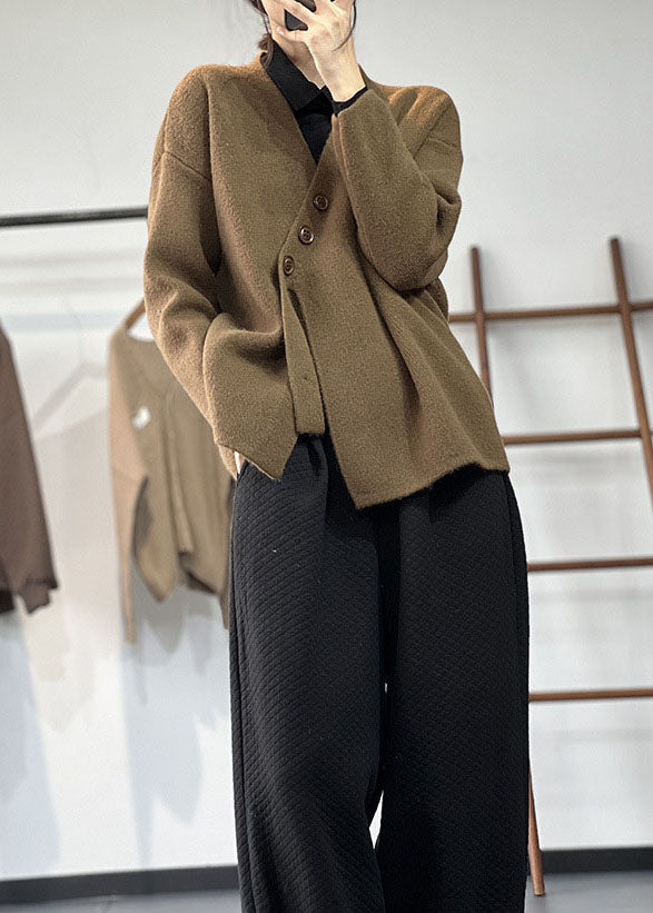 Dames Asymmetrische Trui van Dikke Kasjmier voor de Winter 4