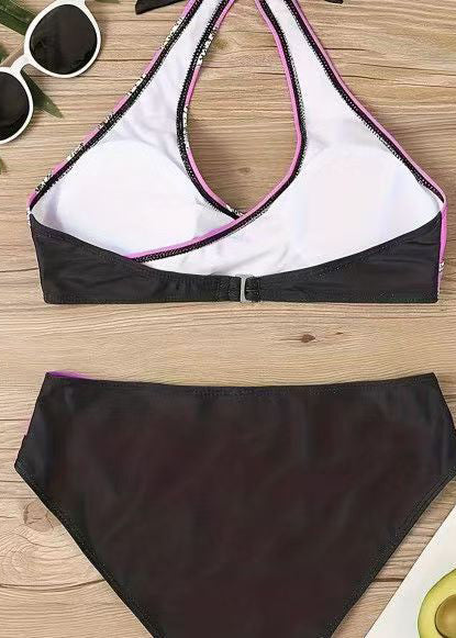Dames Badmode Halter Patchwork 3
