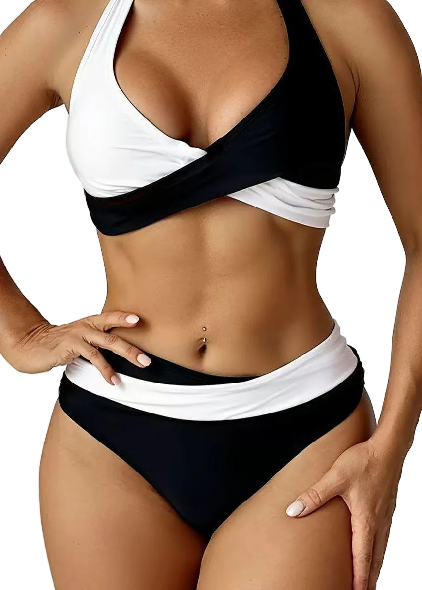 Dames Badmode Set Asymmetrisch Design 1
