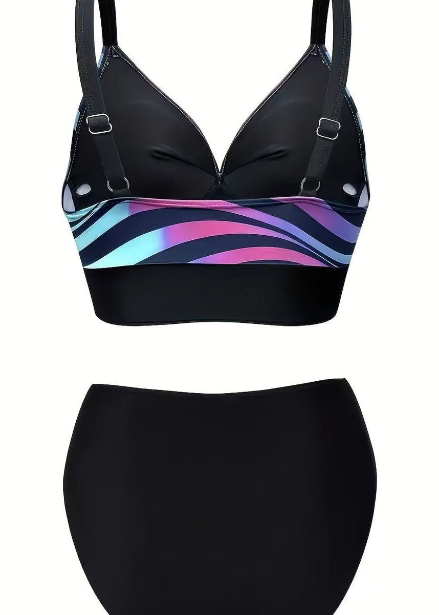 Dames Badmode Set Met Regenboogstrepen Voor Strand En Zwembad 4