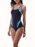 Dames Badpak Kleurblok Racerback Duurzaam 1