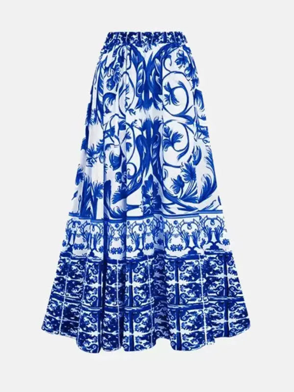 Dames Badpak met Bloemenprint en Rok 2