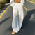 Dames Baggy Broek Hoge Taille Katoen Linnen Casual Streetwear 0