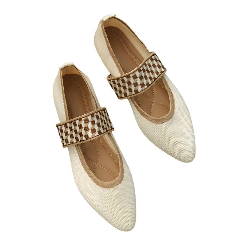 Dames Ballerina Schoenen Casual Hoogwaardige Stoffen Flexibele Pasvorm 0