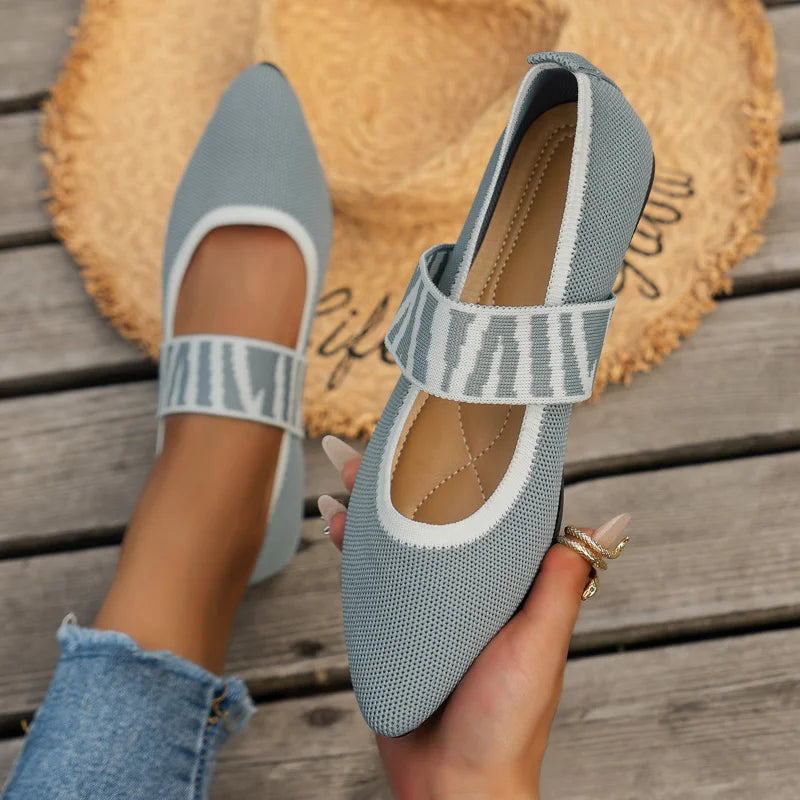Dames Ballerina Schoenen Casual Hoogwaardige Stoffen Flexibele Pasvorm 6