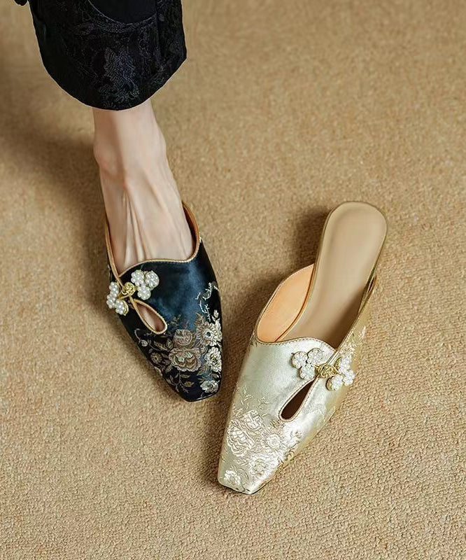 Dames Baotou Slippers Geborduurd 0