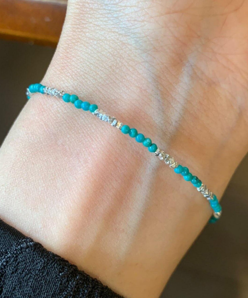 Dames Bedelarmband Korte Stijl Turkoois Accent 0
