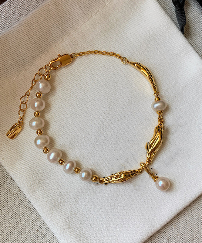 Dames Bedelarmband Met Parel en Metalen Accenten 1