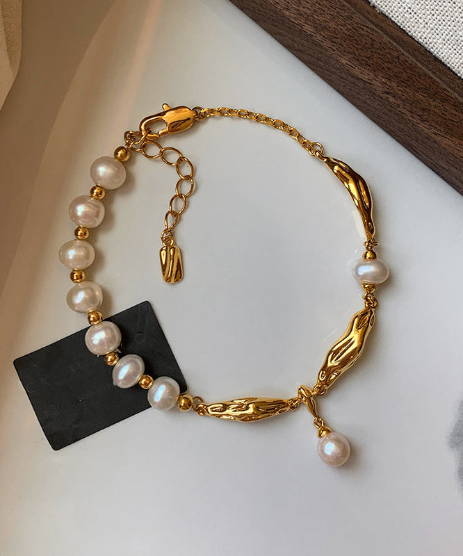 Dames Bedelarmband Met Parel en Metalen Accenten 4