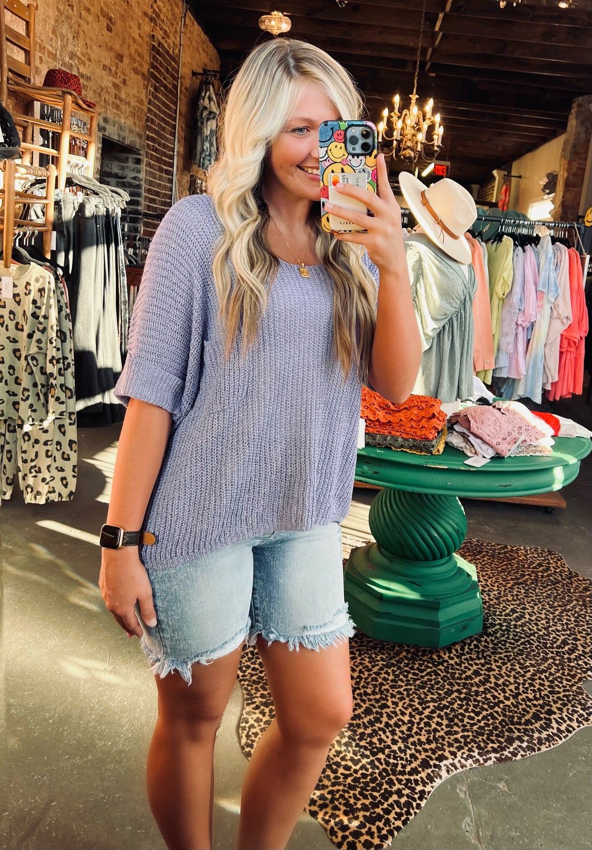 Dames Bermuda Shorts Ultra Hoge Taille Katoenmix Verweerd 1