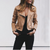 Dames Bikerjacke Wildleder Asymmetrische Reißverschlüsse 1