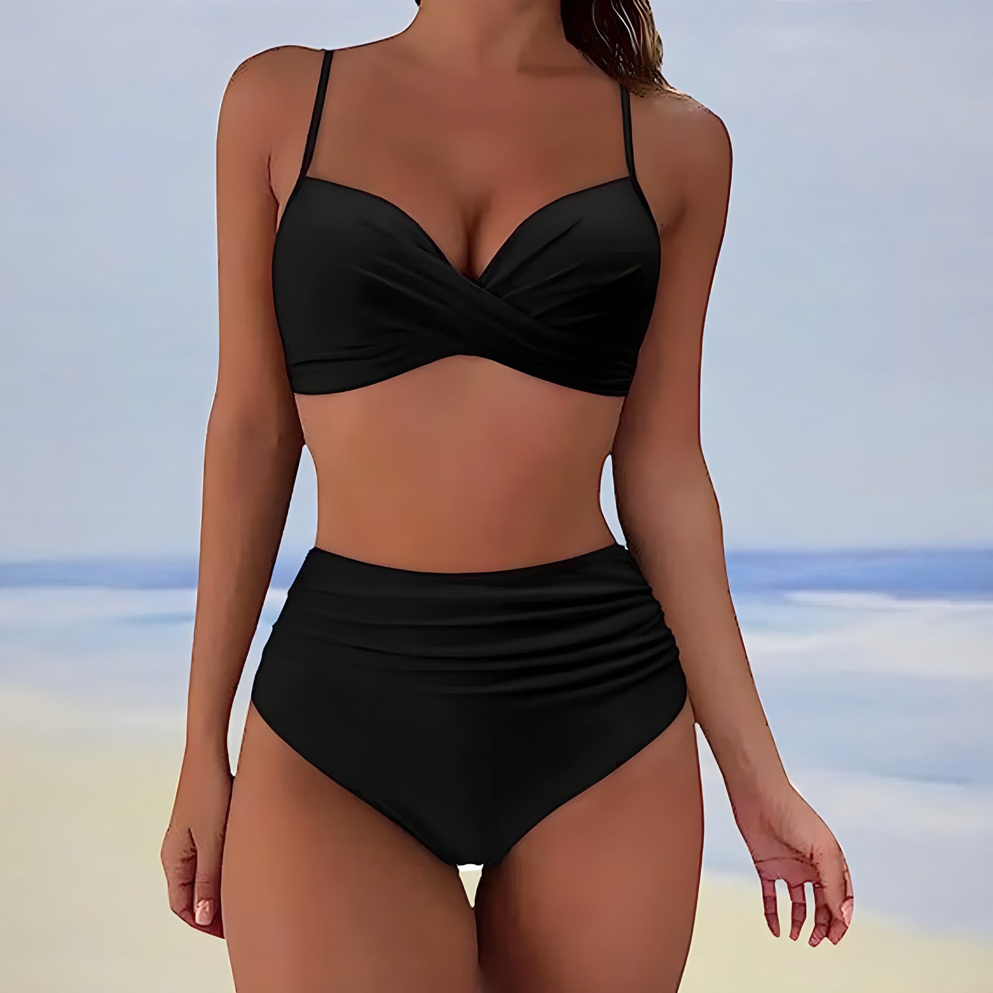 Dames Bikini Hoge Taille Rekbaar Voor Strand En Zwembad 1