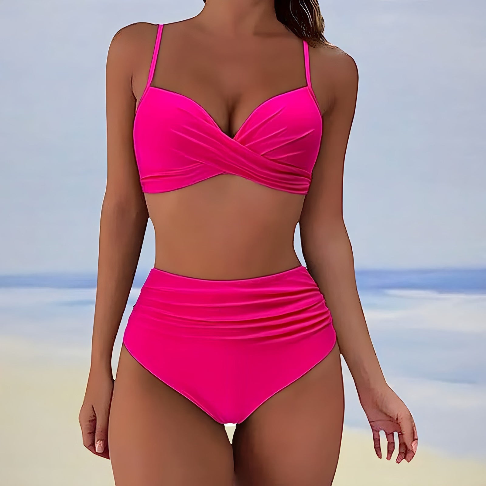 Dames Bikini Hoge Taille Rekbaar Voor Strand En Zwembad 5