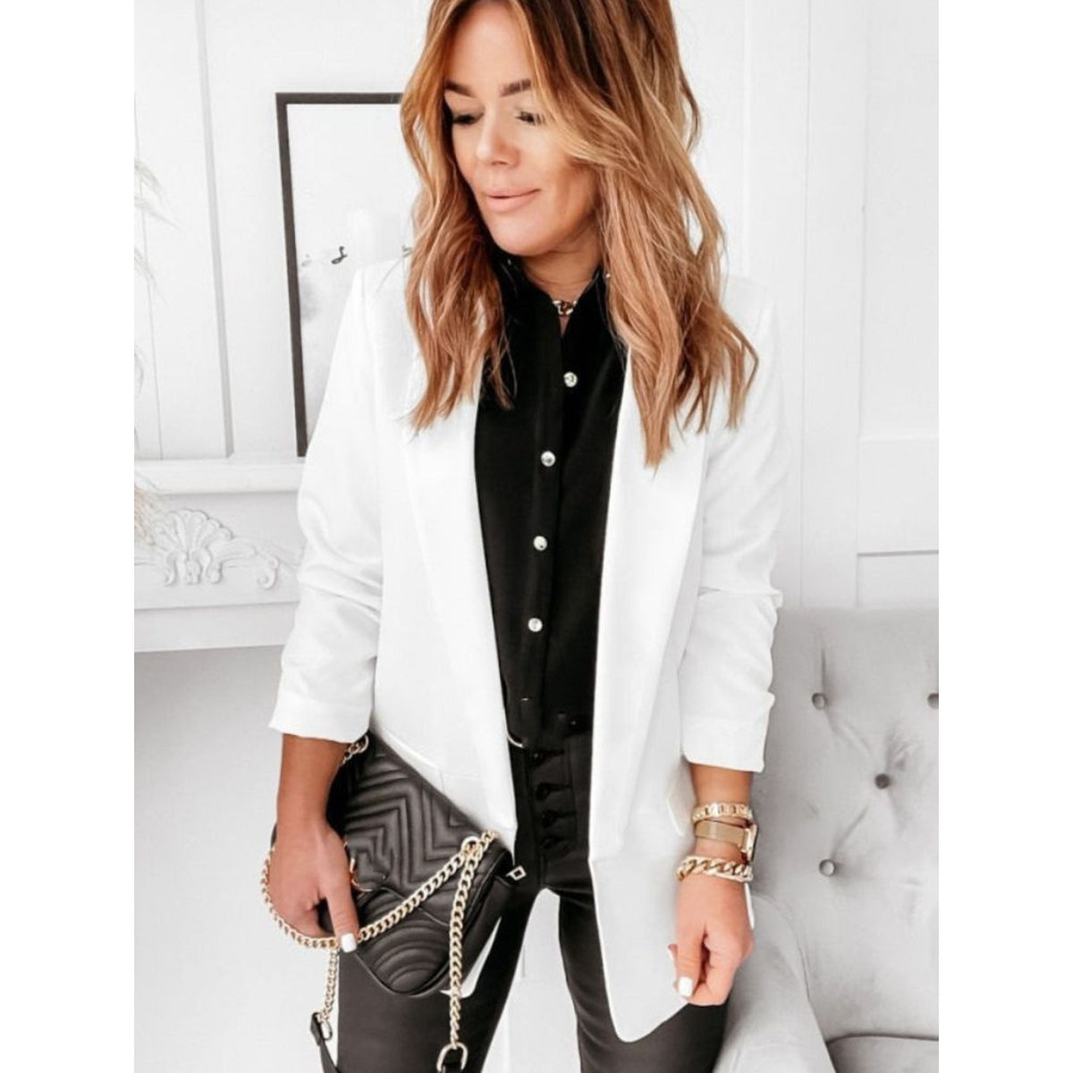 Dames Blazer Casual Moderne Stijl 1