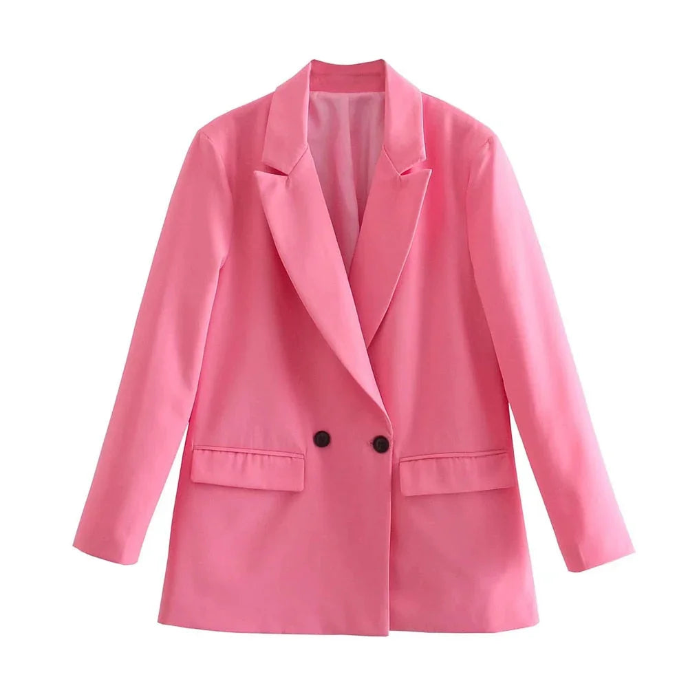Dames Blazer Dubbele Rij Knopen 1