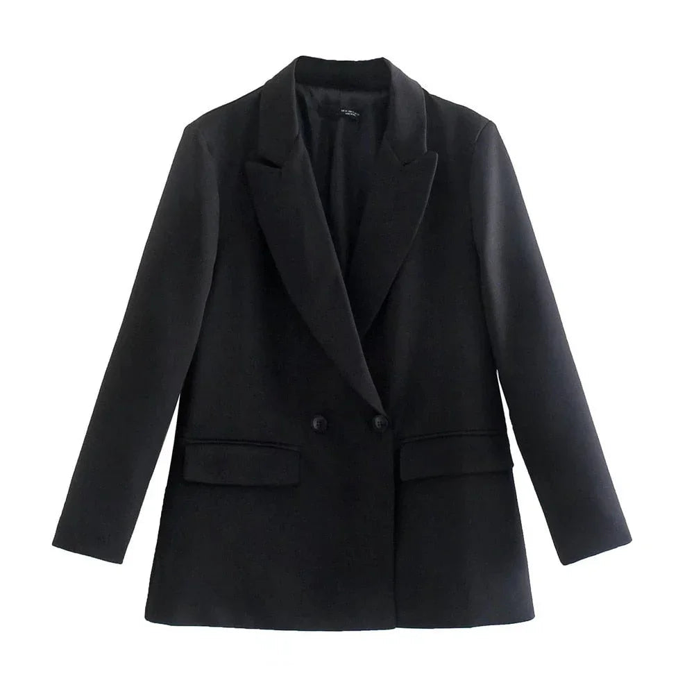 Dames Blazer Dubbele Rij Knopen 2