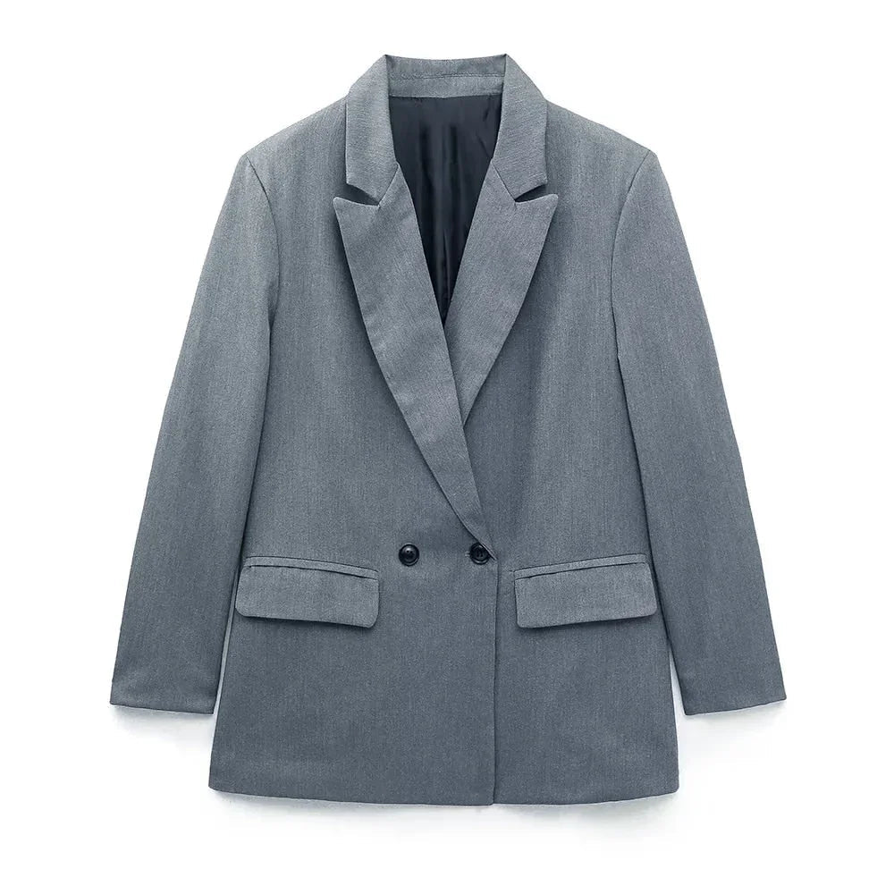 Dames Blazer Dubbele Rij Knopen 3