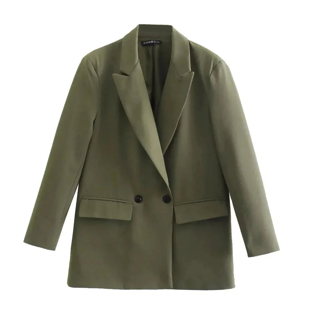 Dames Blazer Dubbele Rij Knopen 5