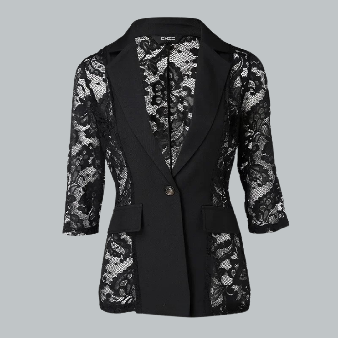 Dames Blazer Fitted Kant Elegant 3