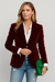 Dames Blazer Fluwelen Gestructureerd Met Enkele Gouden Knopen 1