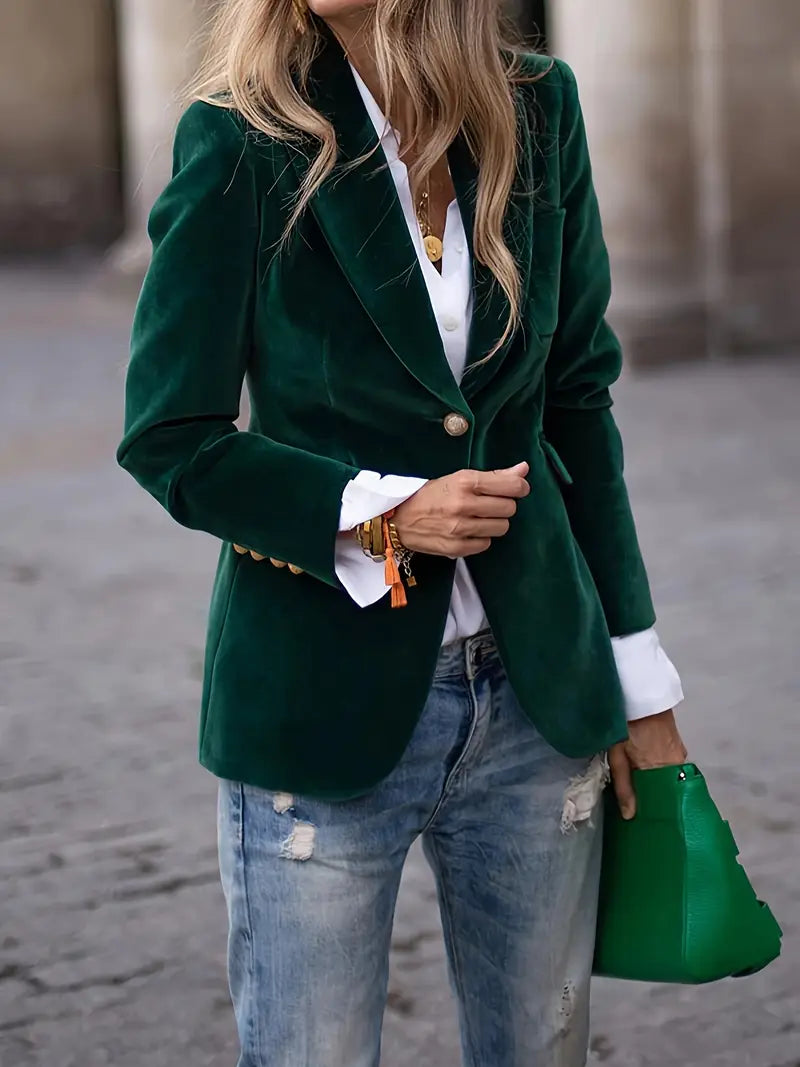 Dames Blazer Fluwelen Tijdloos Chic 10