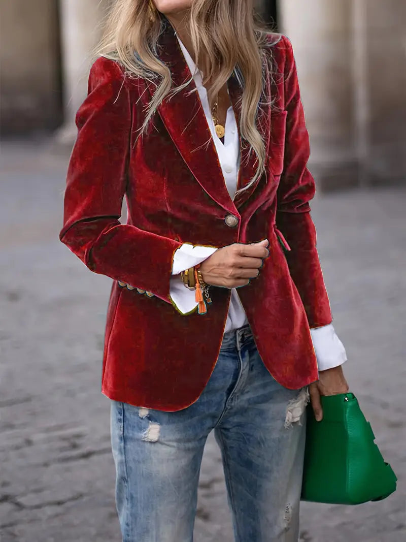 Dames Blazer Fluwelen Tijdloos Chic 9