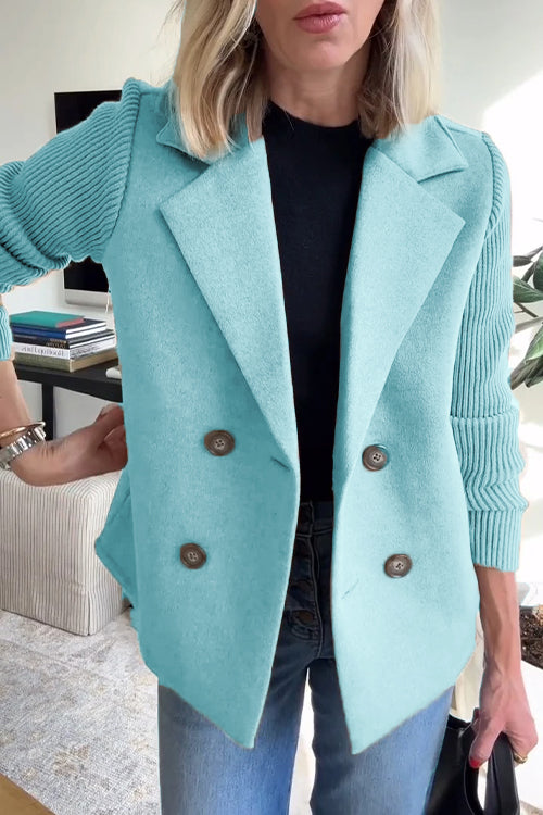 Dames Blazer Gebreid Licht Zakelijk 4