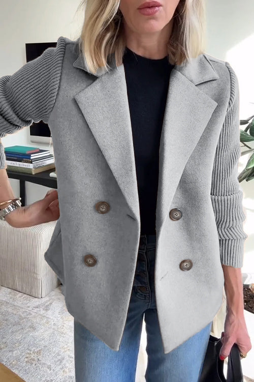 Dames Blazer Gebreid Licht Zakelijk 8