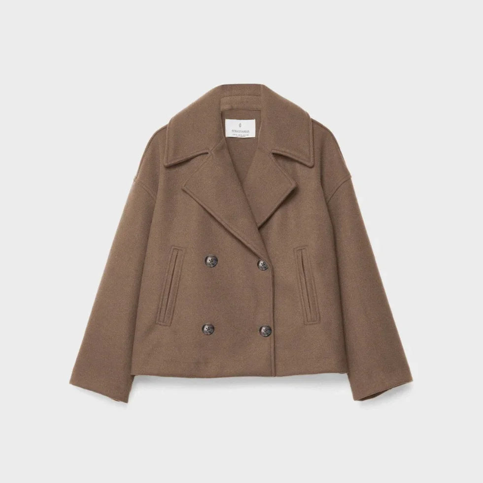 Dames Blazer Korte Pasvorm Met Dubbele Rij Knopen 4