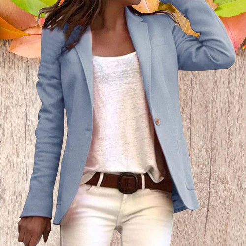 Dames Blazer Met Revers En Lange Mouwen 5