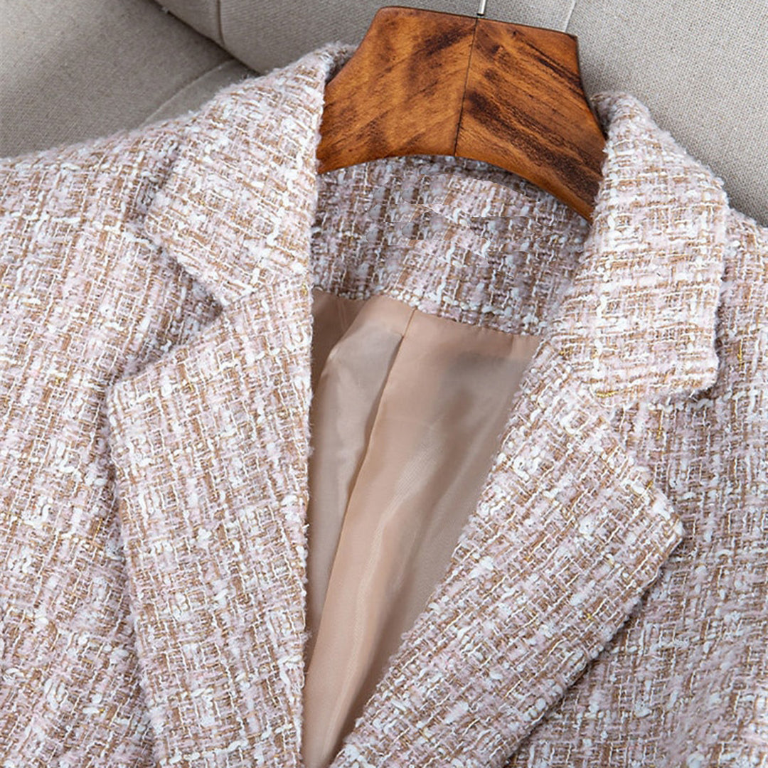 Dames Blazer Tweed Stijlvol 4