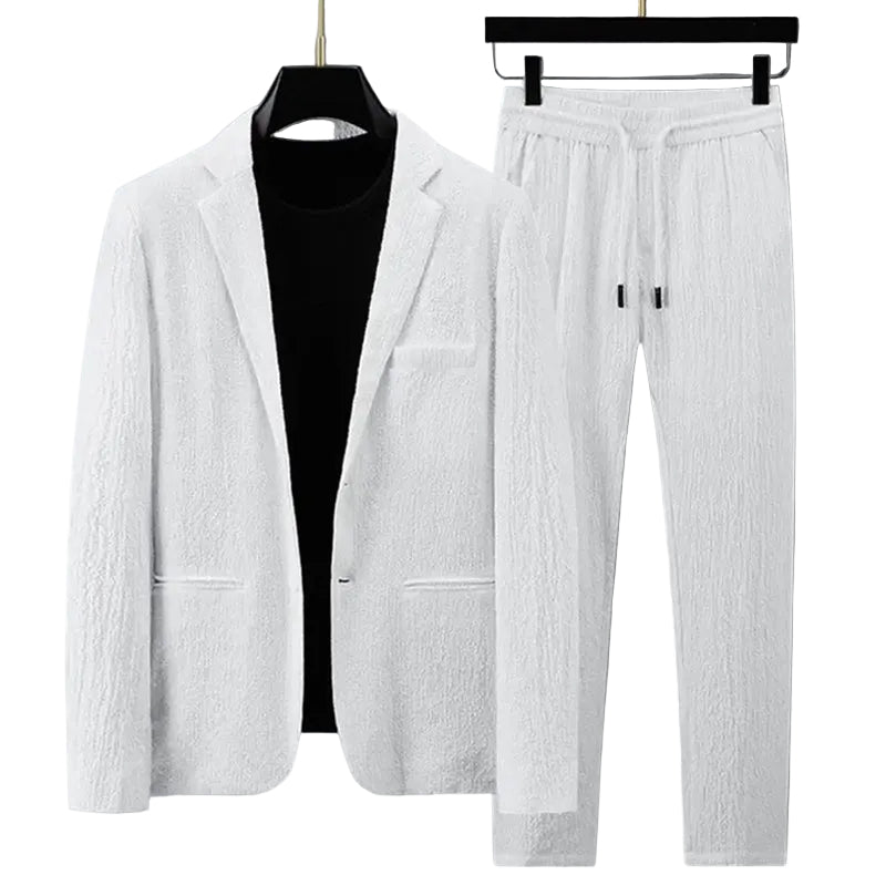 Dames Blazer en Broek Set Met Slanke Sluiting 0