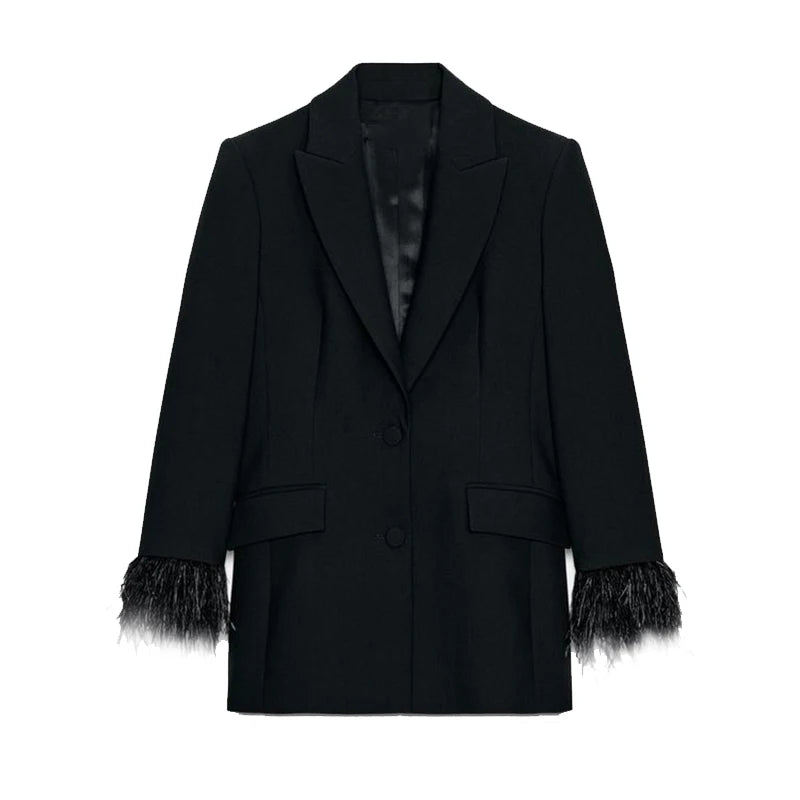 Dames Blazer en Broek Set met Schoudervullingen 10