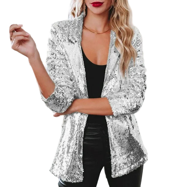 Dames Blazer met Pailletten voor Herfst 0