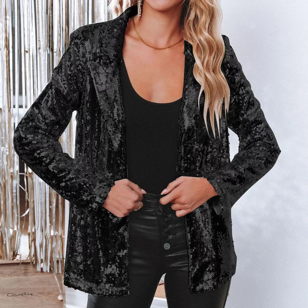Dames Blazer met Pailletten voor Herfst 3