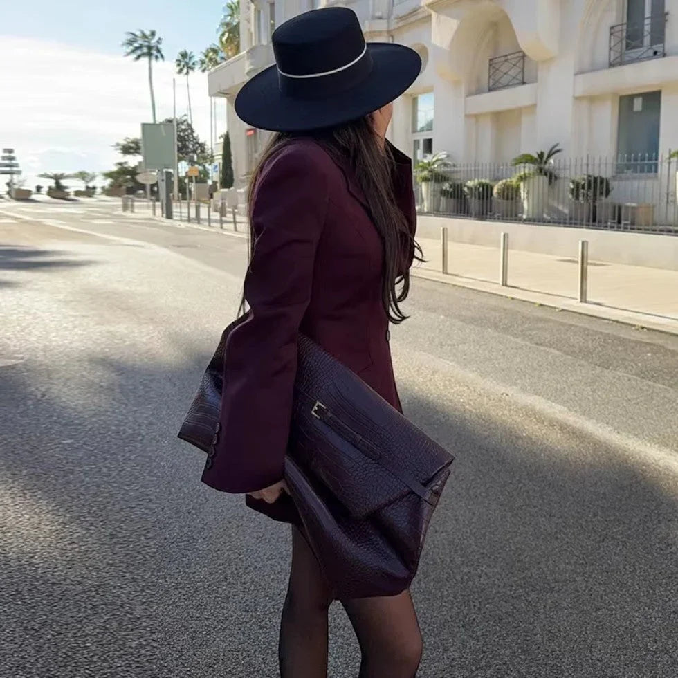 Dames Blazerjurk Met Lange Mouwen Voor Zakelijke En Sociale Gelegenheden 4