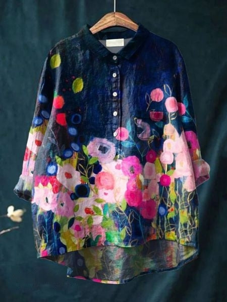 Dames Bloemenblouse Romantisch 10