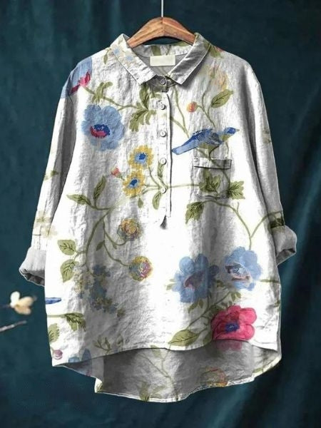 Dames Bloemenblouse Romantisch 12