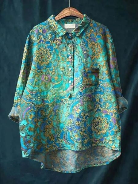 Dames Bloemenblouse Romantisch 13
