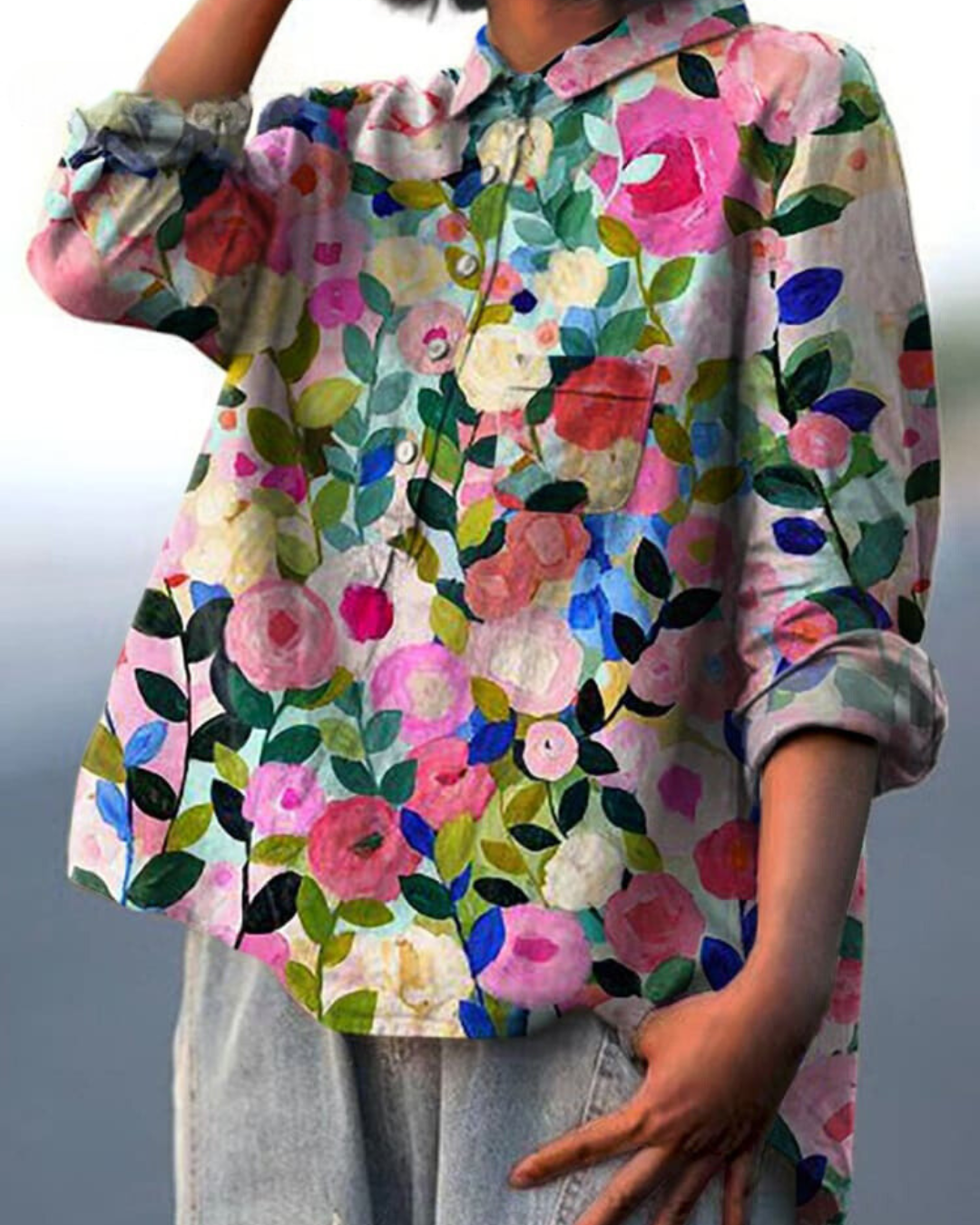 Dames Bloemenblouse Romantisch 1