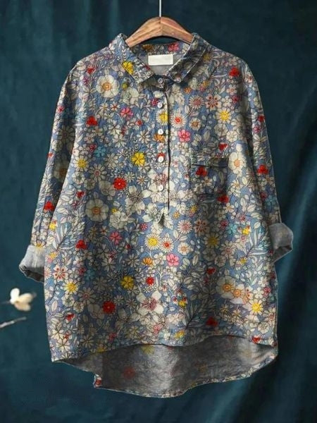 Dames Bloemenblouse Romantisch 3