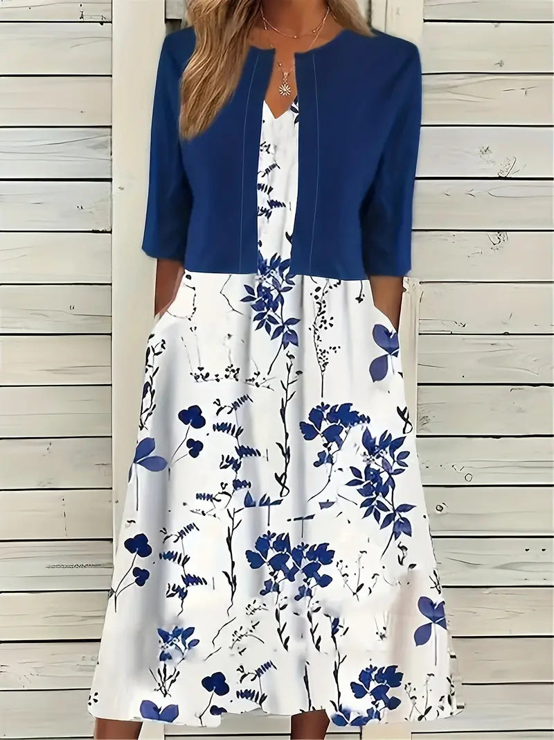 Dames Bloemenjurkset met Crop Top 10