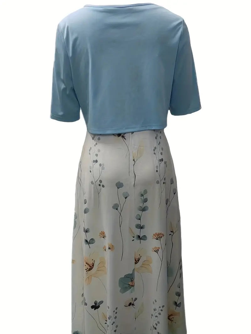 Dames Bloemenjurkset met Crop Top 1