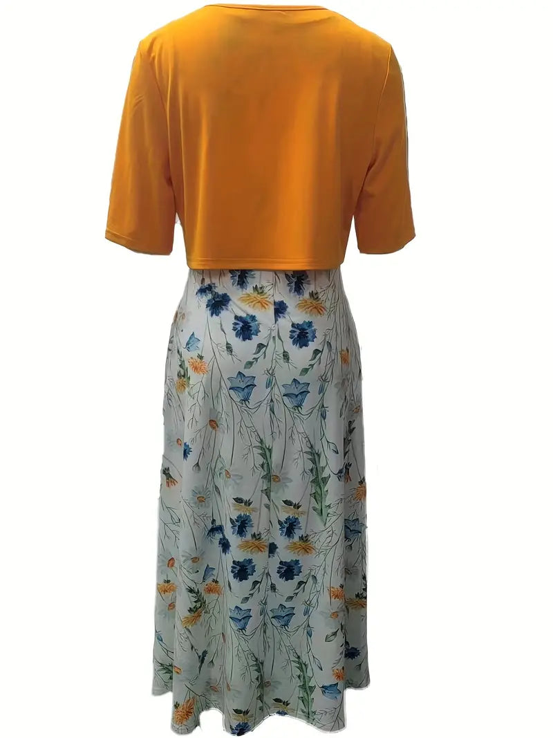 Dames Bloemenjurkset met Crop Top 5