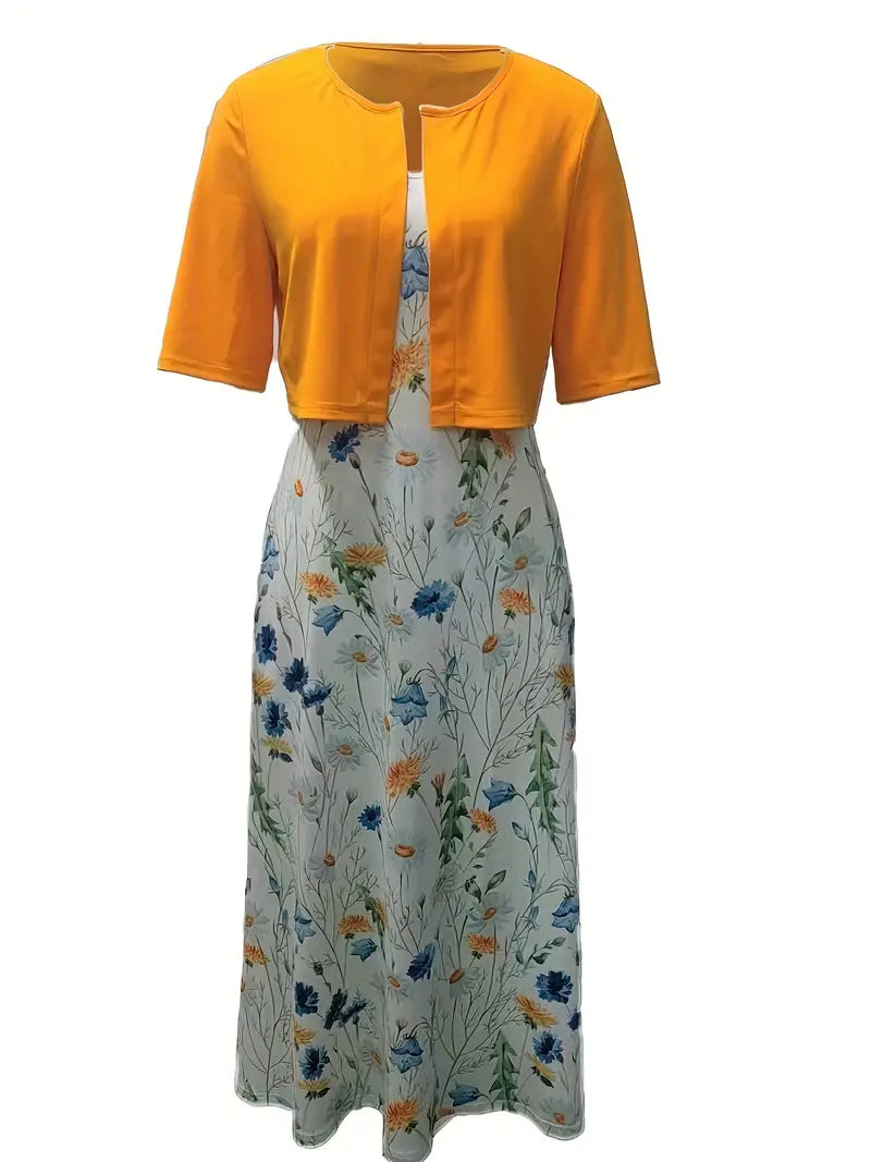Dames Bloemenjurkset met Crop Top 6