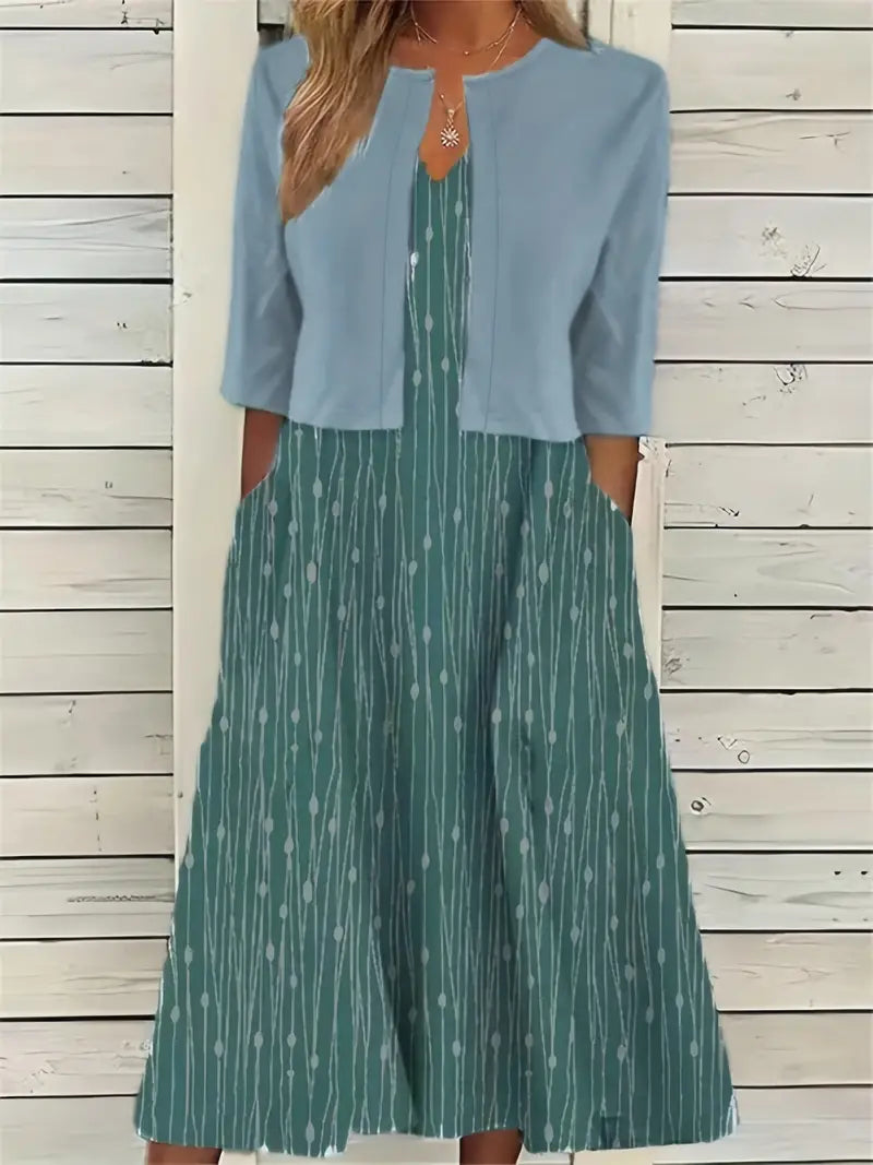 Dames Bloemenjurkset met Crop Top 9