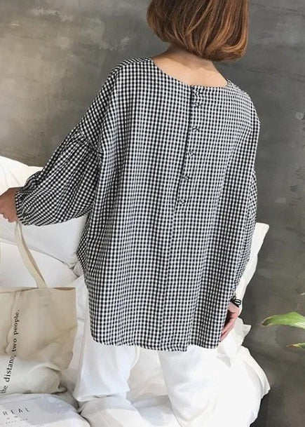 Dames Blouse Asymmetrisch met Franse Ruit 2